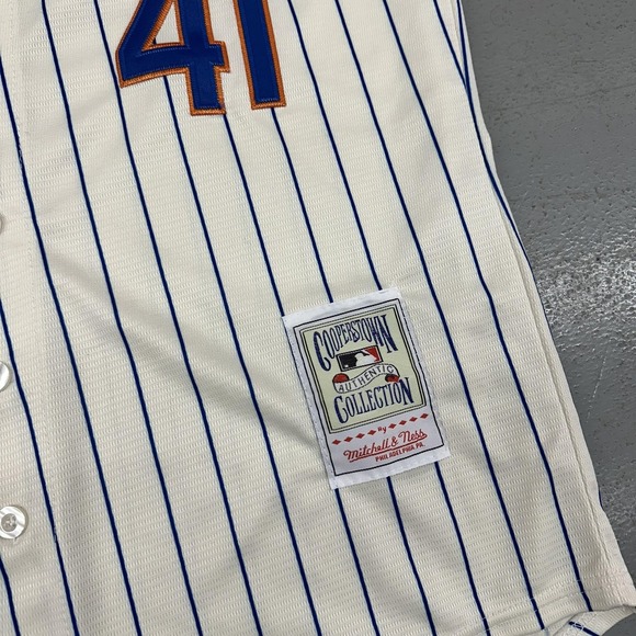 New York Mets Jersey Mens Medium MLB Baseball Tom Seaver 41 Mitchell & Ness - Picture 3 of 12